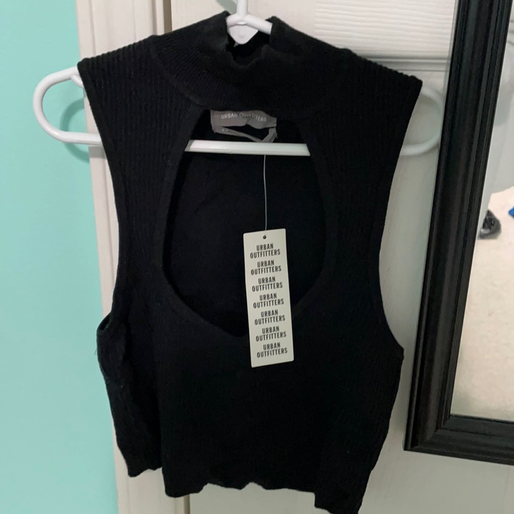 Black front cut Urban outfitters shirt